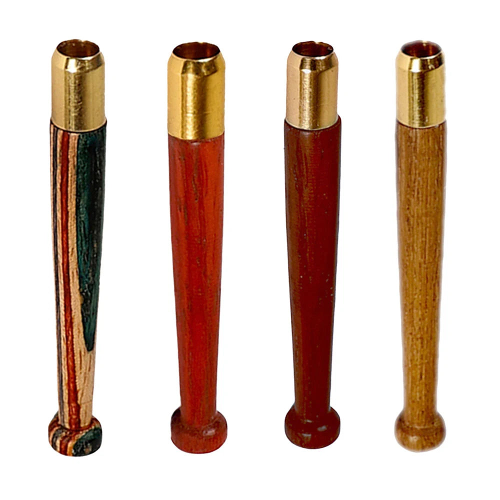 Large Brass-Tipped Wooden Taster Bat