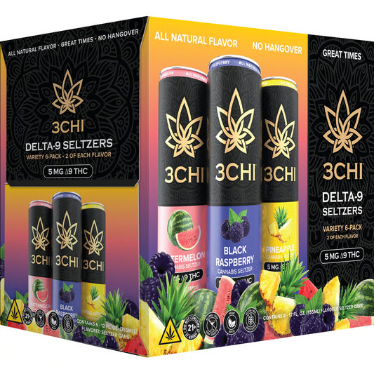 3Chi 5mg D9 Seltzer Variety 6pk