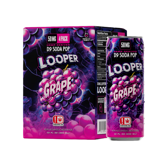 Looper 50mg D9 Soda Pop Grape 4pk