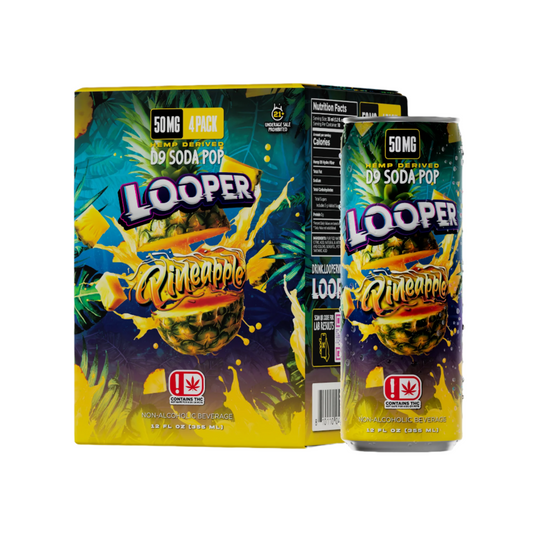 Looper 50mg D9 Soda Pop Pineapple 4pk