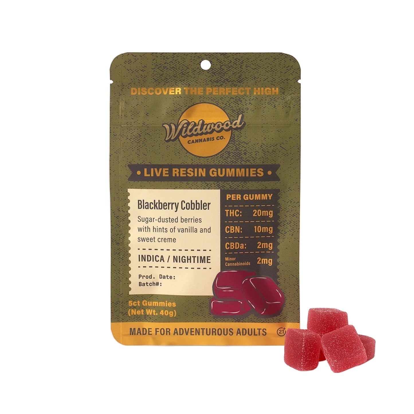 Wildwood THC Live Resin Gummies 5ct