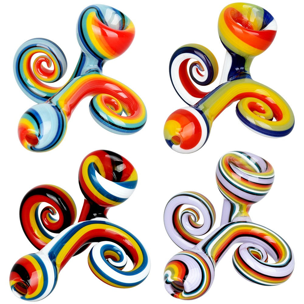 Swirling Wonder Wig Wag Hand Pipe | 3.5"